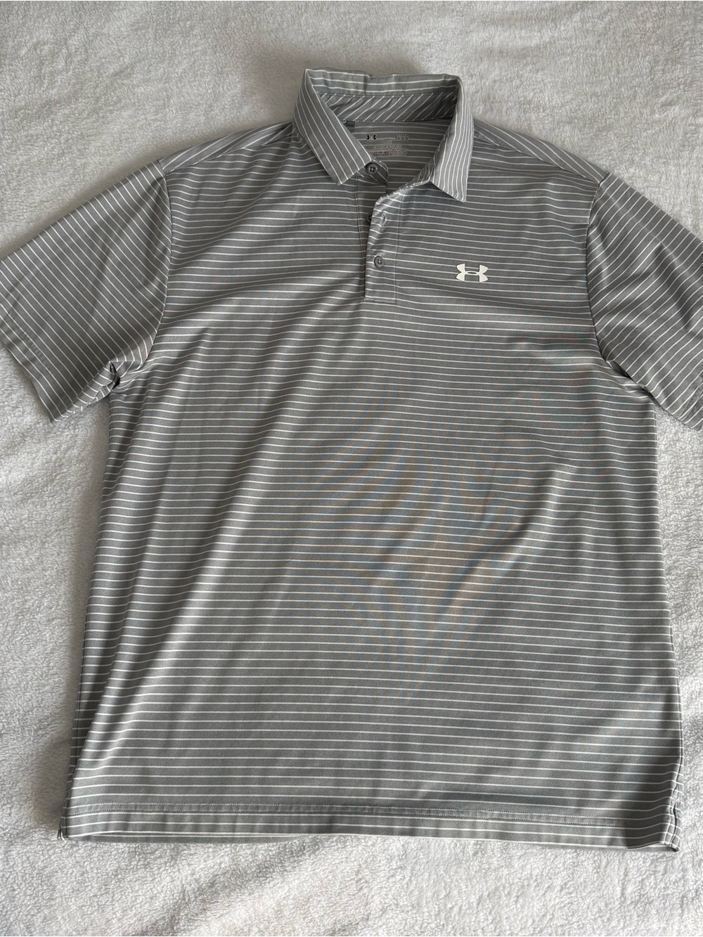 LG Men’s Gray Narrow-Stripe Polo